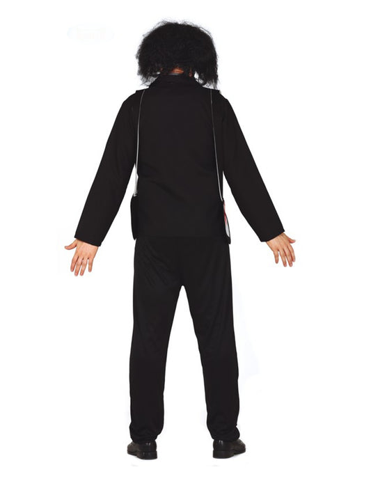 Vue de dos du déguisement de psychopathe tricycle pour homme