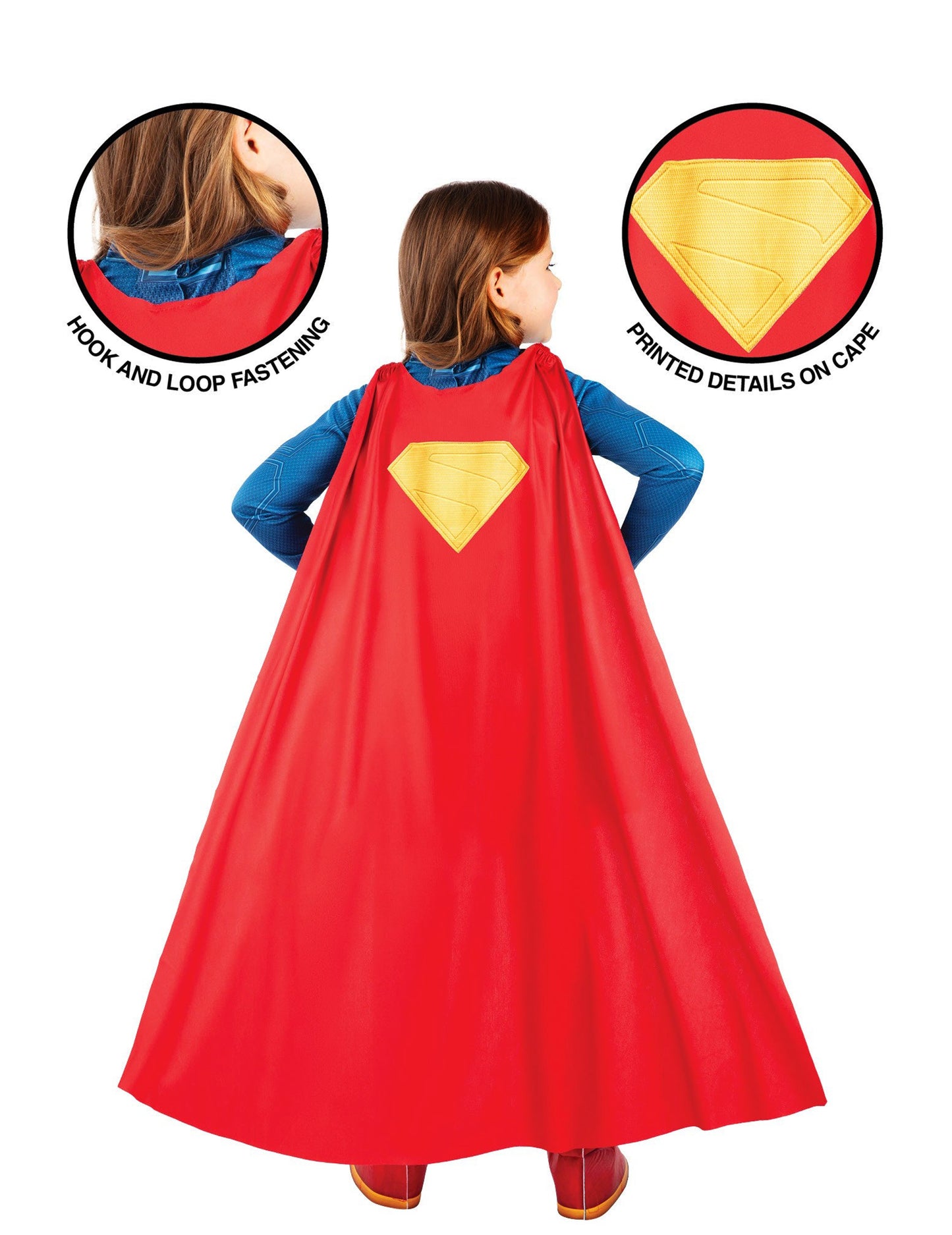 Lasten luksusmallinen Supergirl™-naamiaisasu