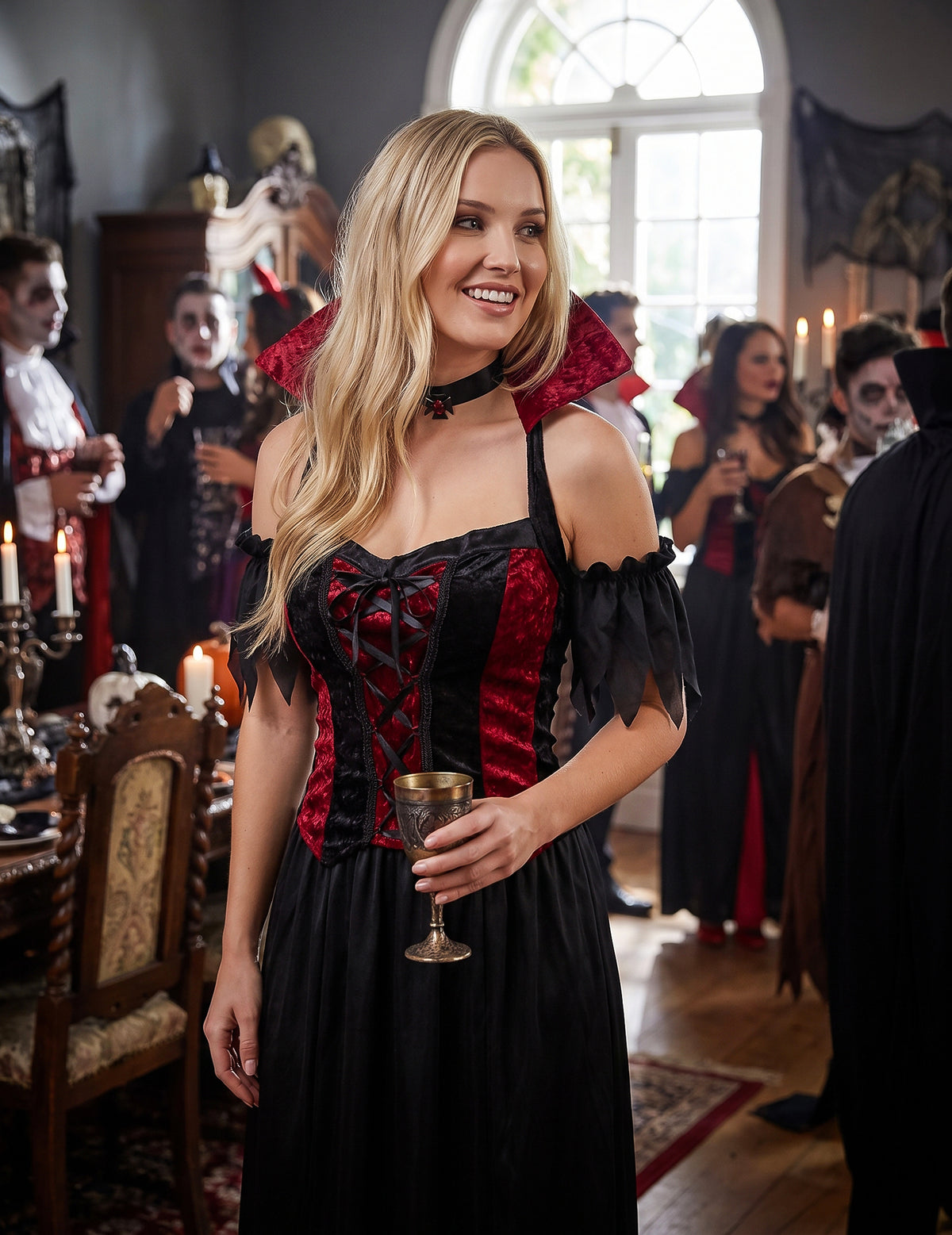 Aikuisten Halloween Vampyyriasu naisille