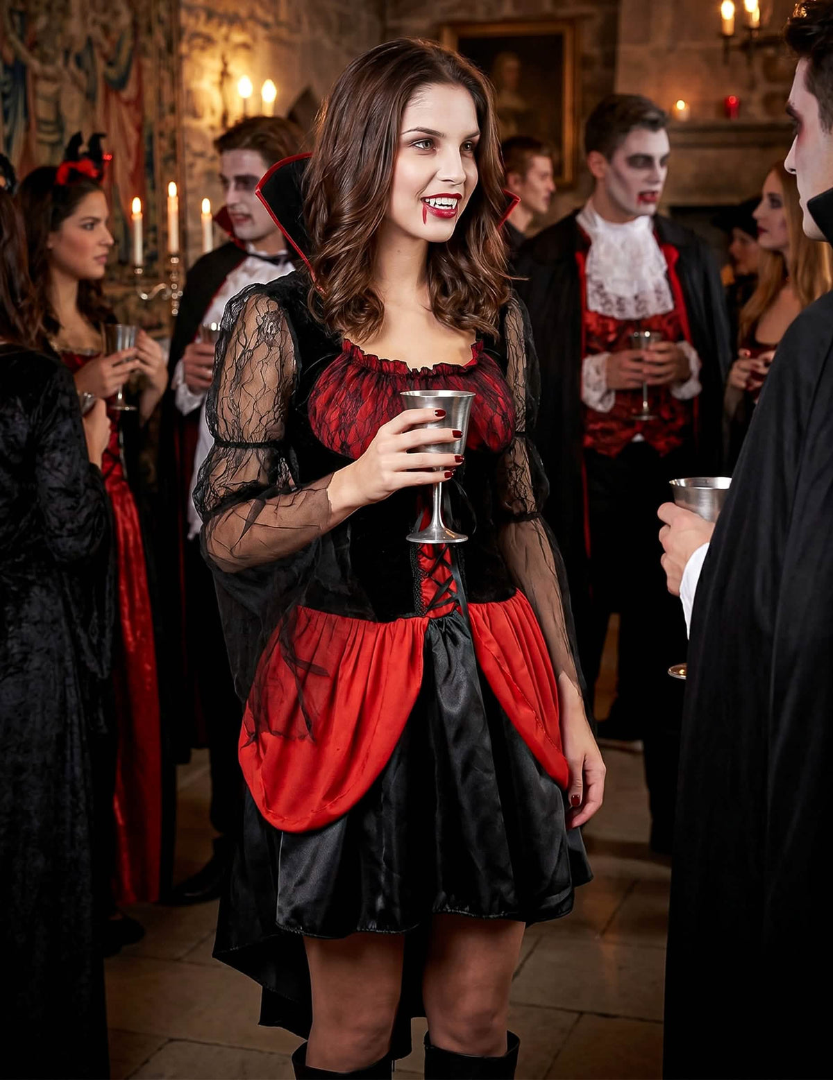 Naisten seksikäs vampyyriasu