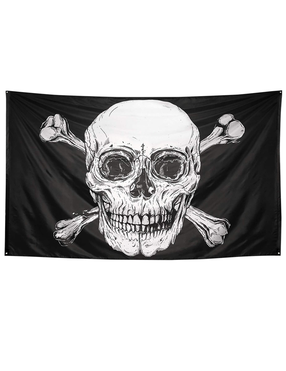 Merirosvolippu Jolly Roger mustavalkoinen koristeluun