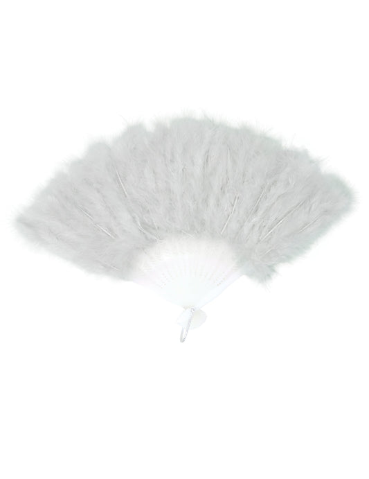 Vue de face de l'éventail à plumes