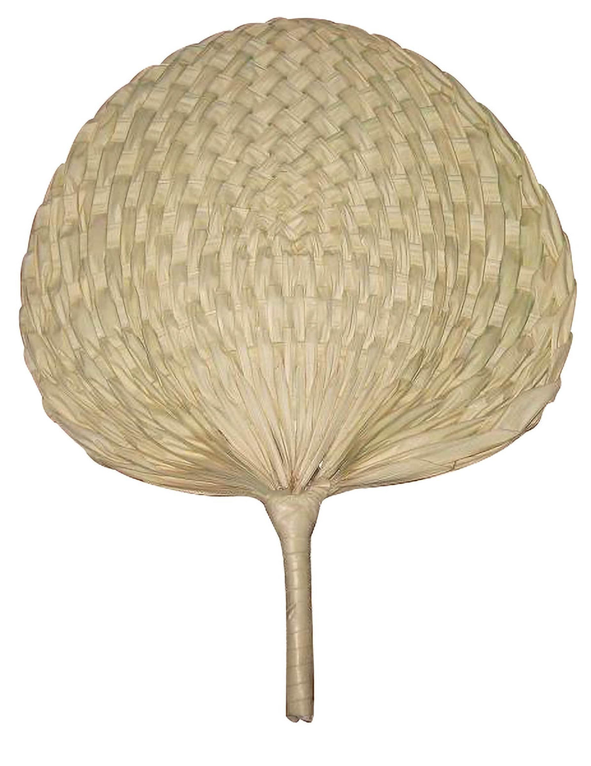 Luonnollinen käsiviuhka aikuiset punotusta oljesta beige