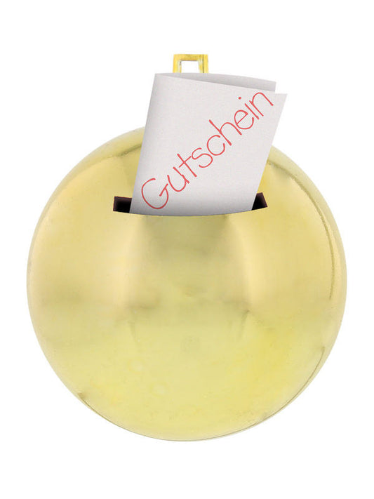 Détail de la fente pour bon d'achat de la Boule de Noël Für Dich