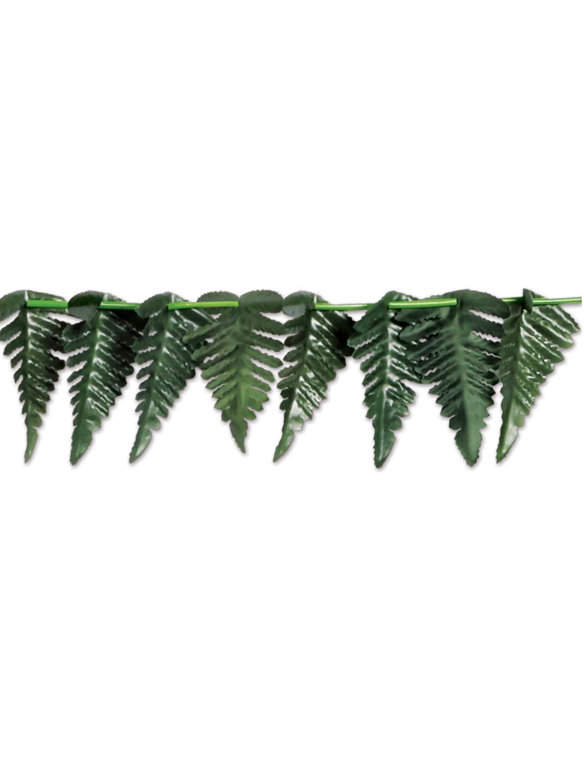 Guirlande feuilles tropicales pour fête hawaïenne verte en polyester