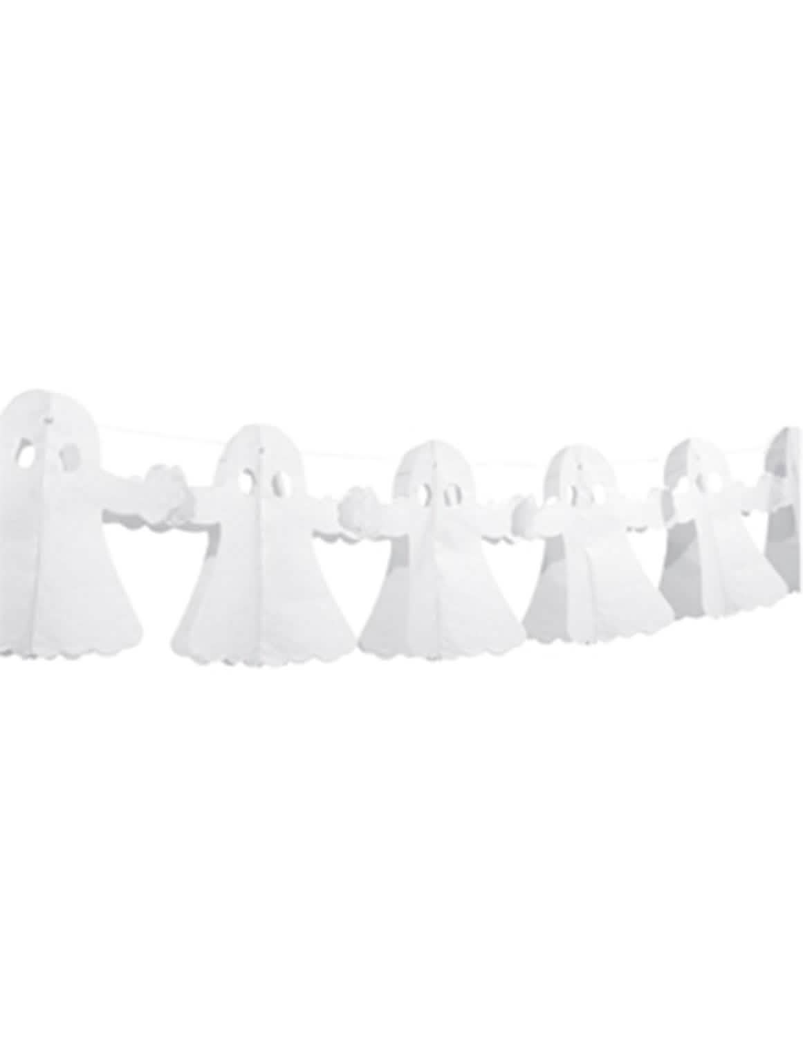 Valkoinen paperinen halloween-haamukoristenauha