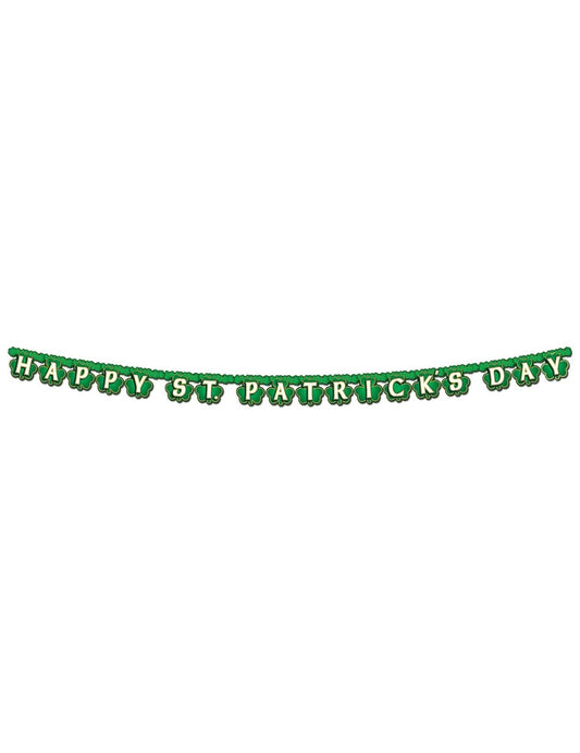 Vue de face de la guirlande Happy St. Patrick's Day
