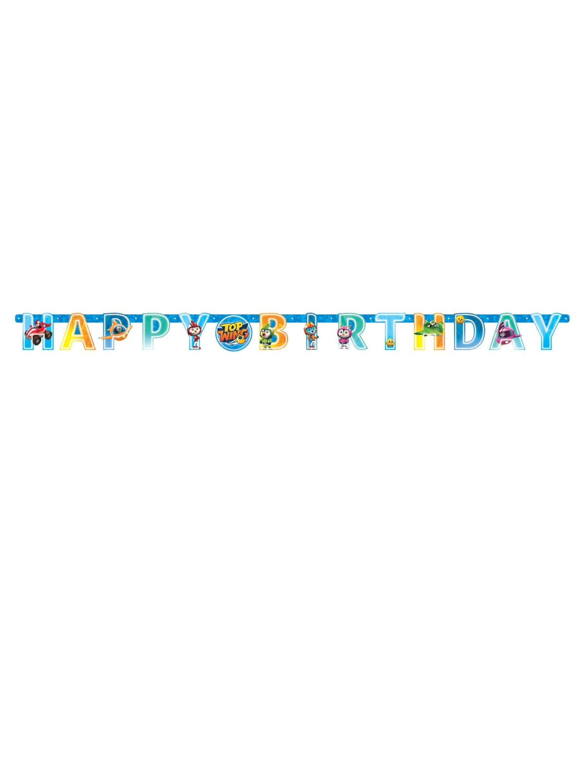 Yleiskuva Happy Birthday Top Wing -paperikirjainviirinauhasta