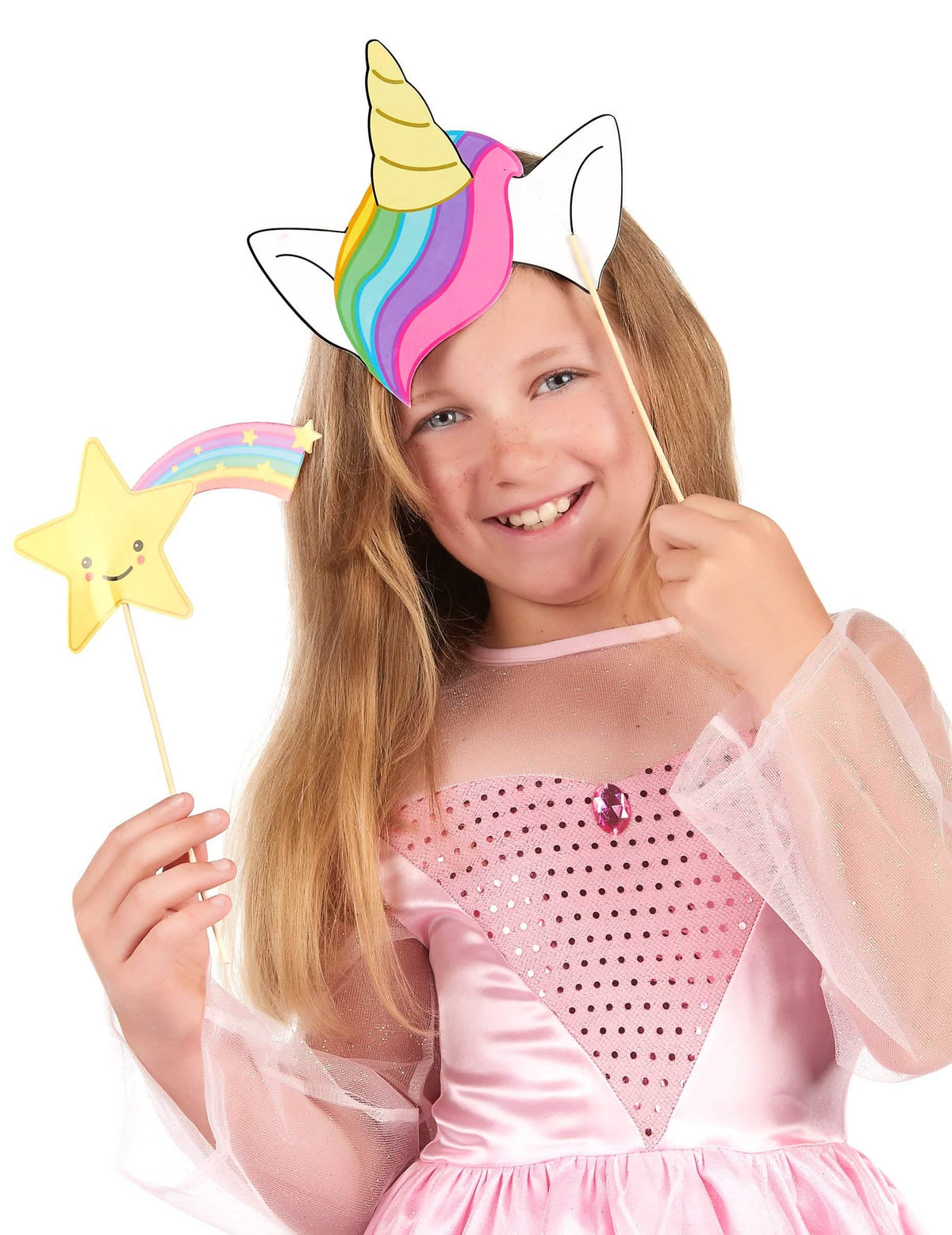 Asusteet yksisarviset ja tähti sateenkaari vauvat yksisarvinen photobooth-kitistä