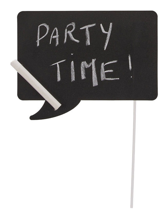 Inscription Party Time et craie sur une bulle du kit photobooth bulles personnalisables