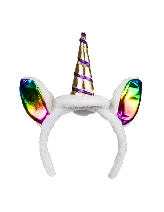 Gros plan sur le serre-tête du kit serre-tête et queue de licorne pour adulte