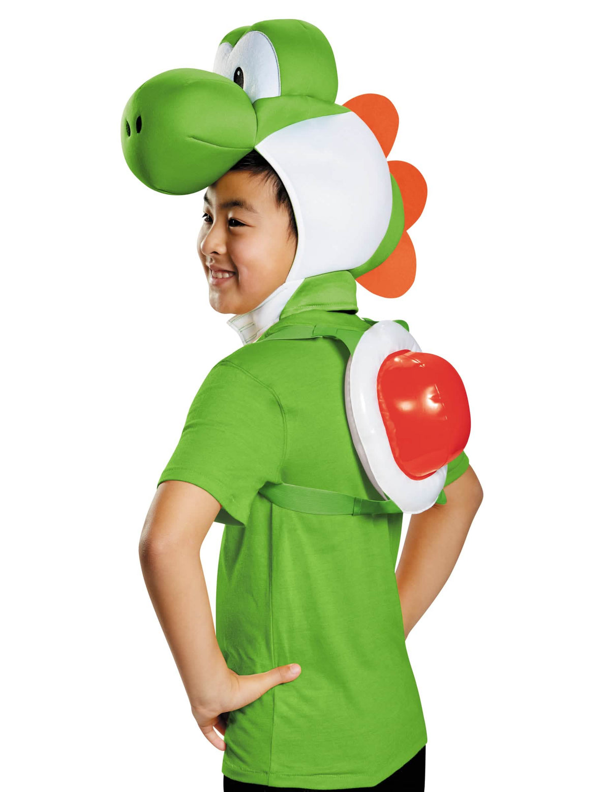 Yoshi Nintendo® -setti lapsille vihreä ja valkoinen punaisella kuorella