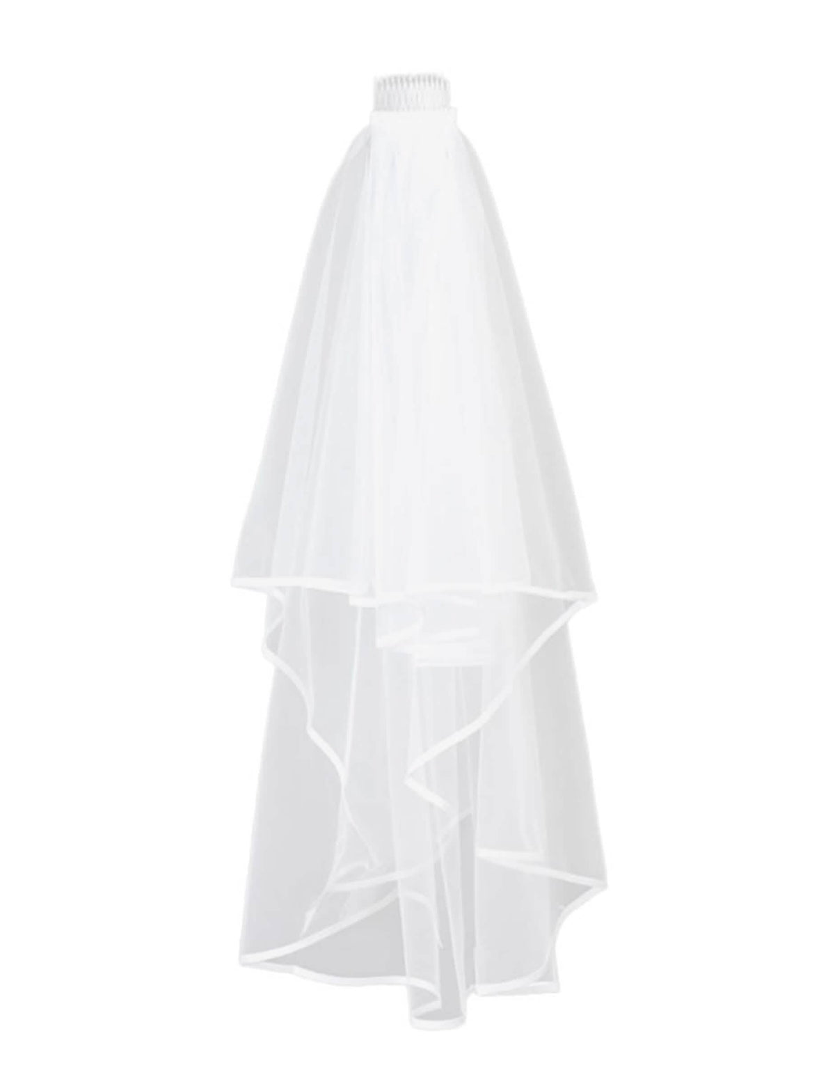 Vue d'ensemble du long voile de mariée