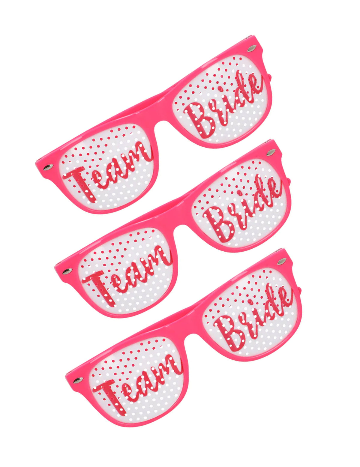 3 kpl setti Team Bride -lasit aikuisille