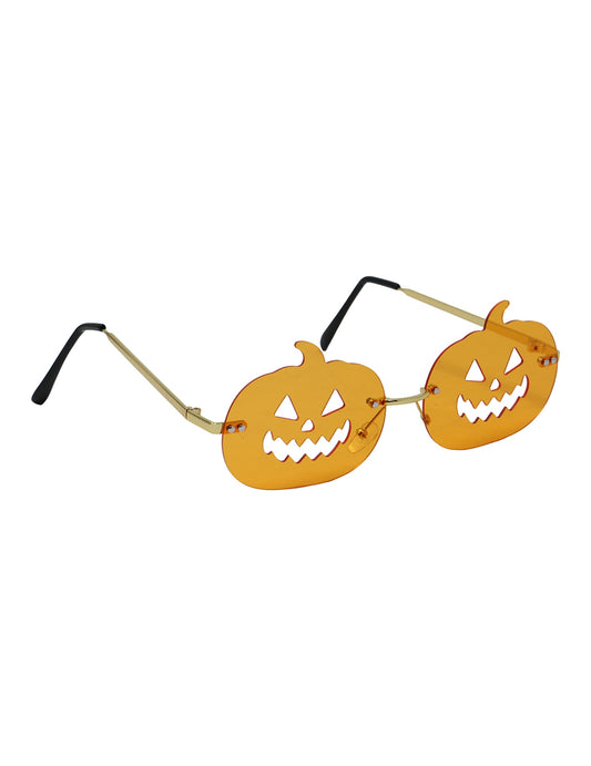 Vue de trois-quarts des lunettes citrouilles pour adulte