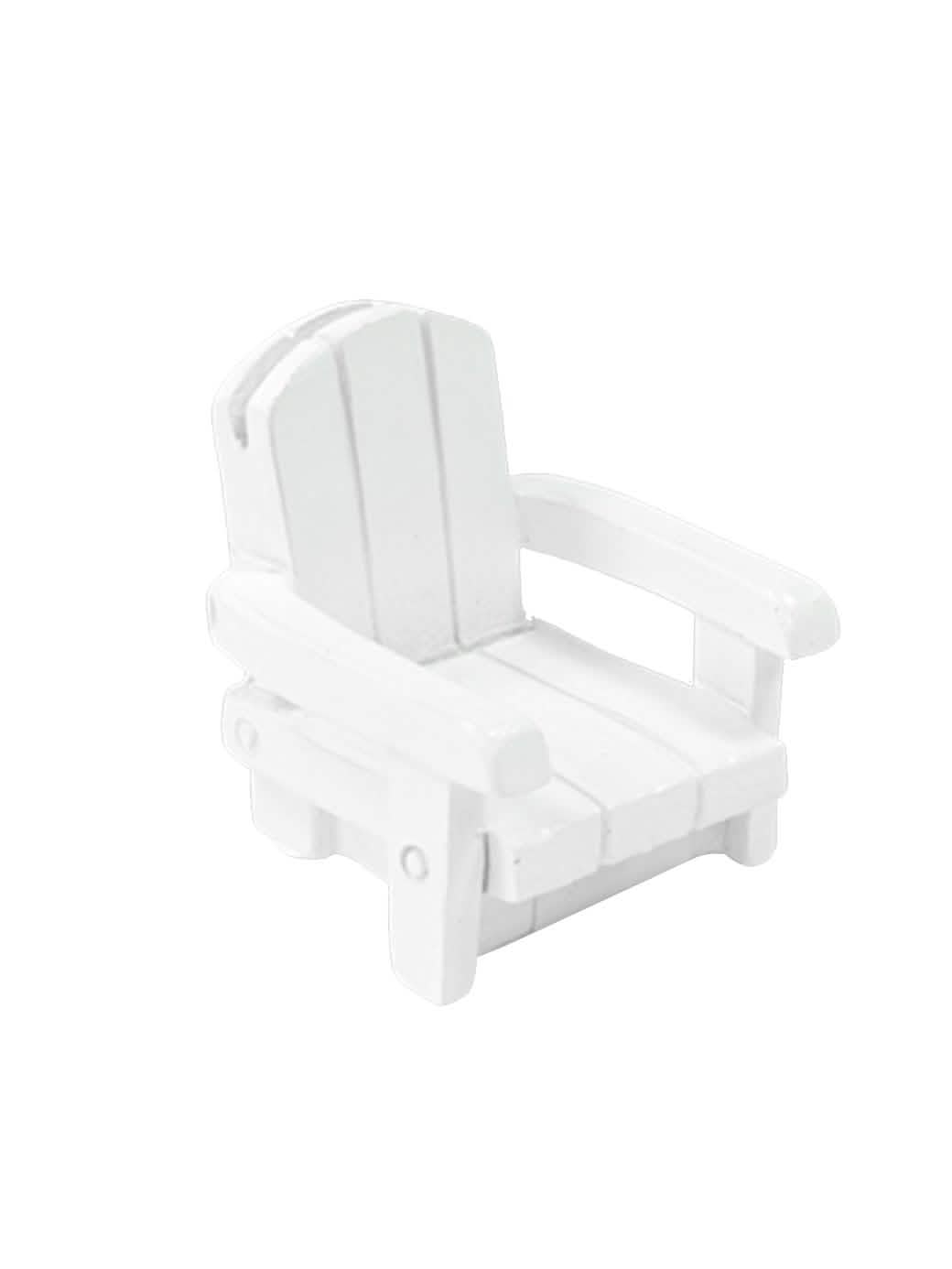 Marque-place chaise de plage pour décoration de table blanche en résine