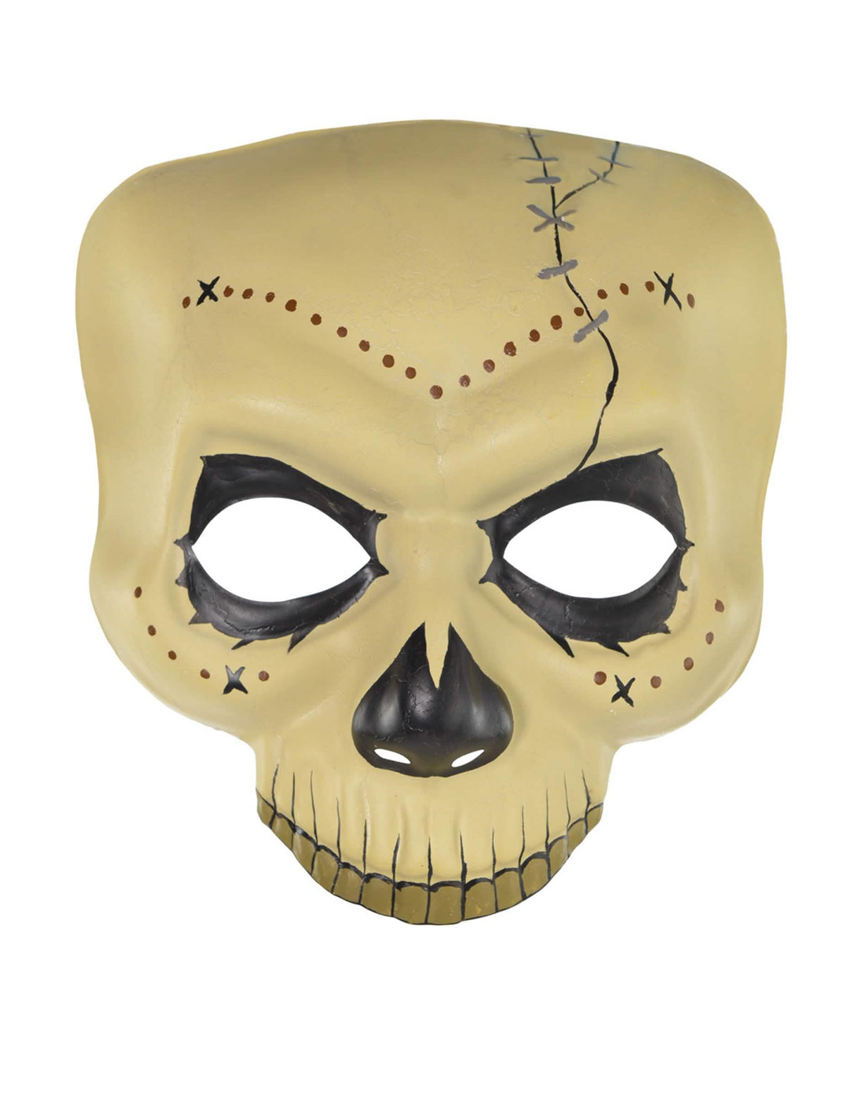 Noidan Dia de los muertos -naamari aikuiset beige arpien ja mustien kuvioiden kanssa