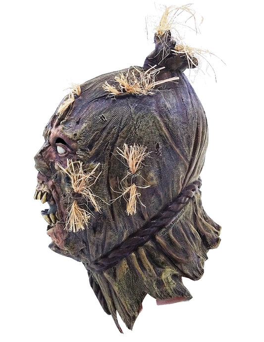 Vue de profil du masque intégral zombie épouvantail