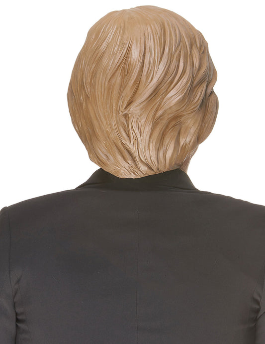 Vue de dos du masque humoristique en latex Angela