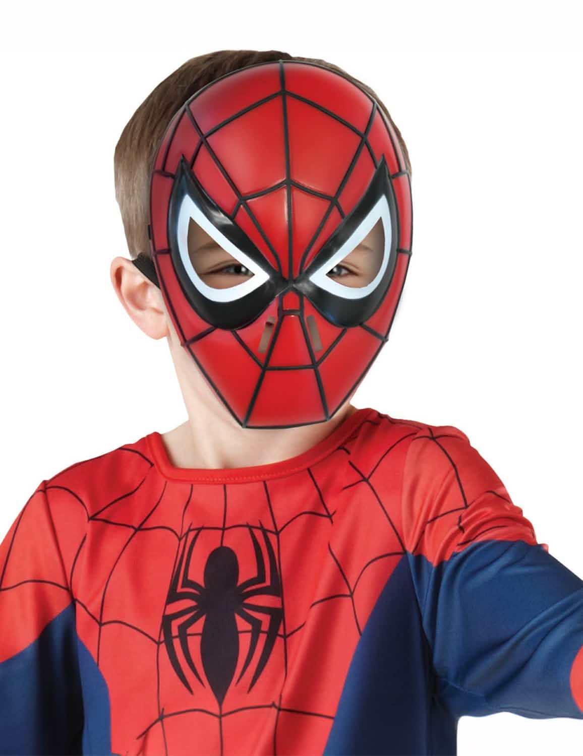 Edestäpäin näkyvä jäykkä Spider-man Ultimate -naamio lapset