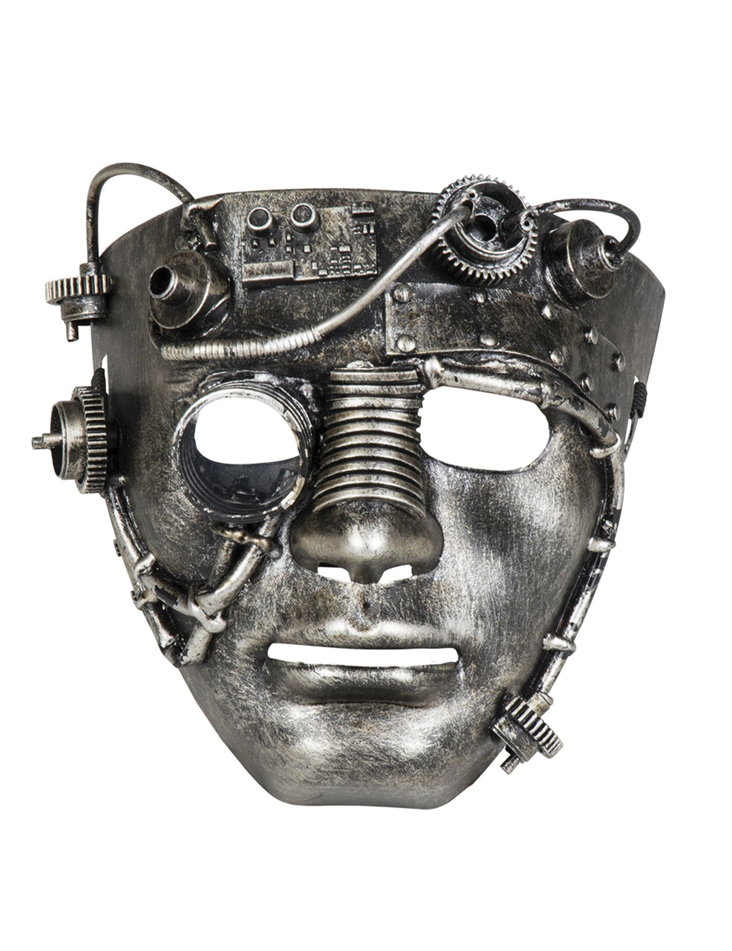 Vue de face du masque visage Steampunk pour adulte