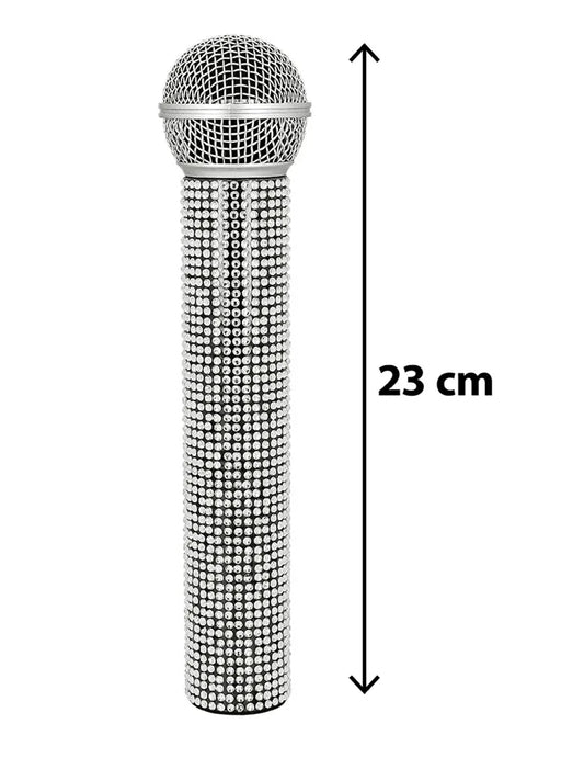 Hopeinen strassimikrofoni 23 cm
