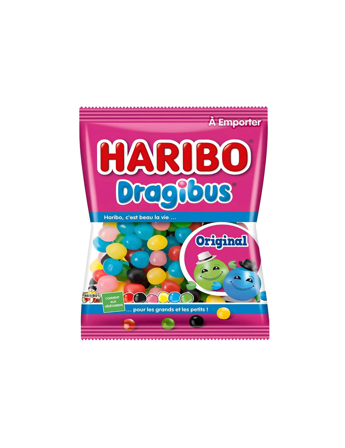 Mini pussi Dragibus Haribo -karkit ja namut lapsille monivärinen