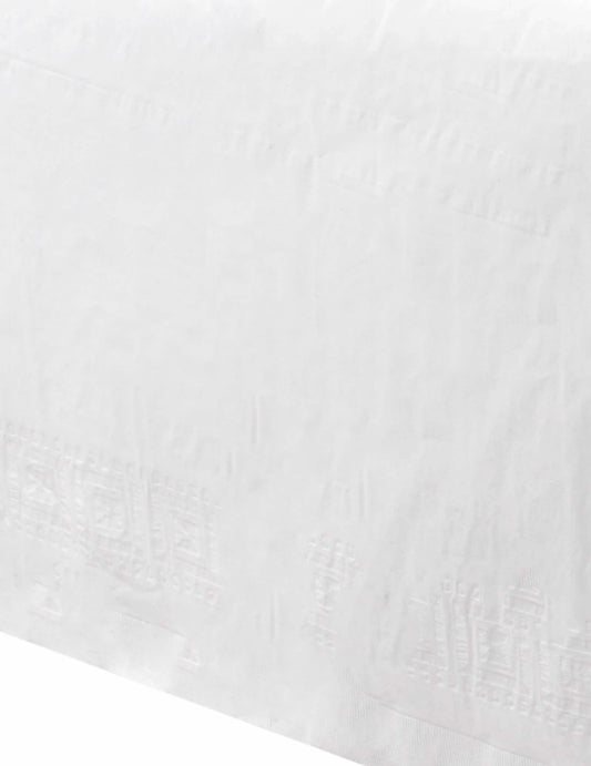 Nappe blanche en papier doublée rectangulaire
