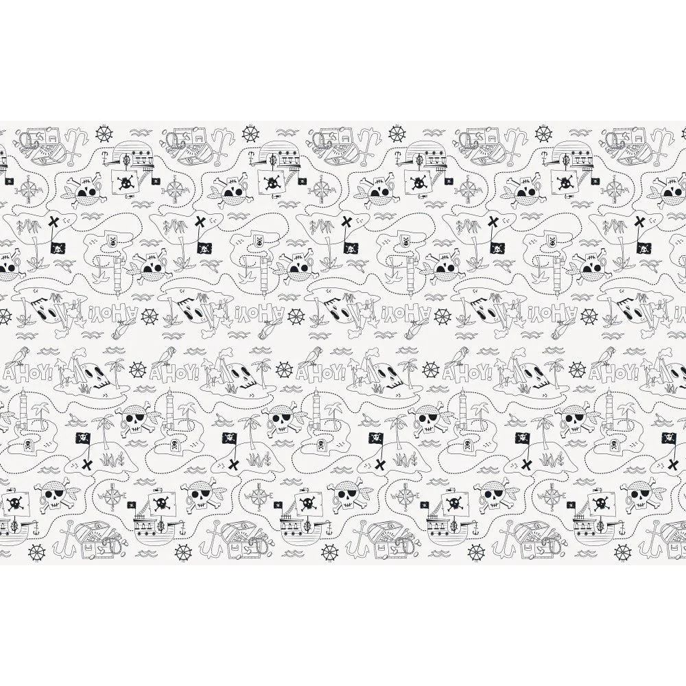 Merirosvoaarrekarttapaperipöytäliina 137 x 213 cm