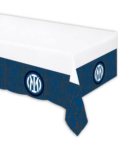 Inter-paperipöytäliina sinivalkoisilla logoilla