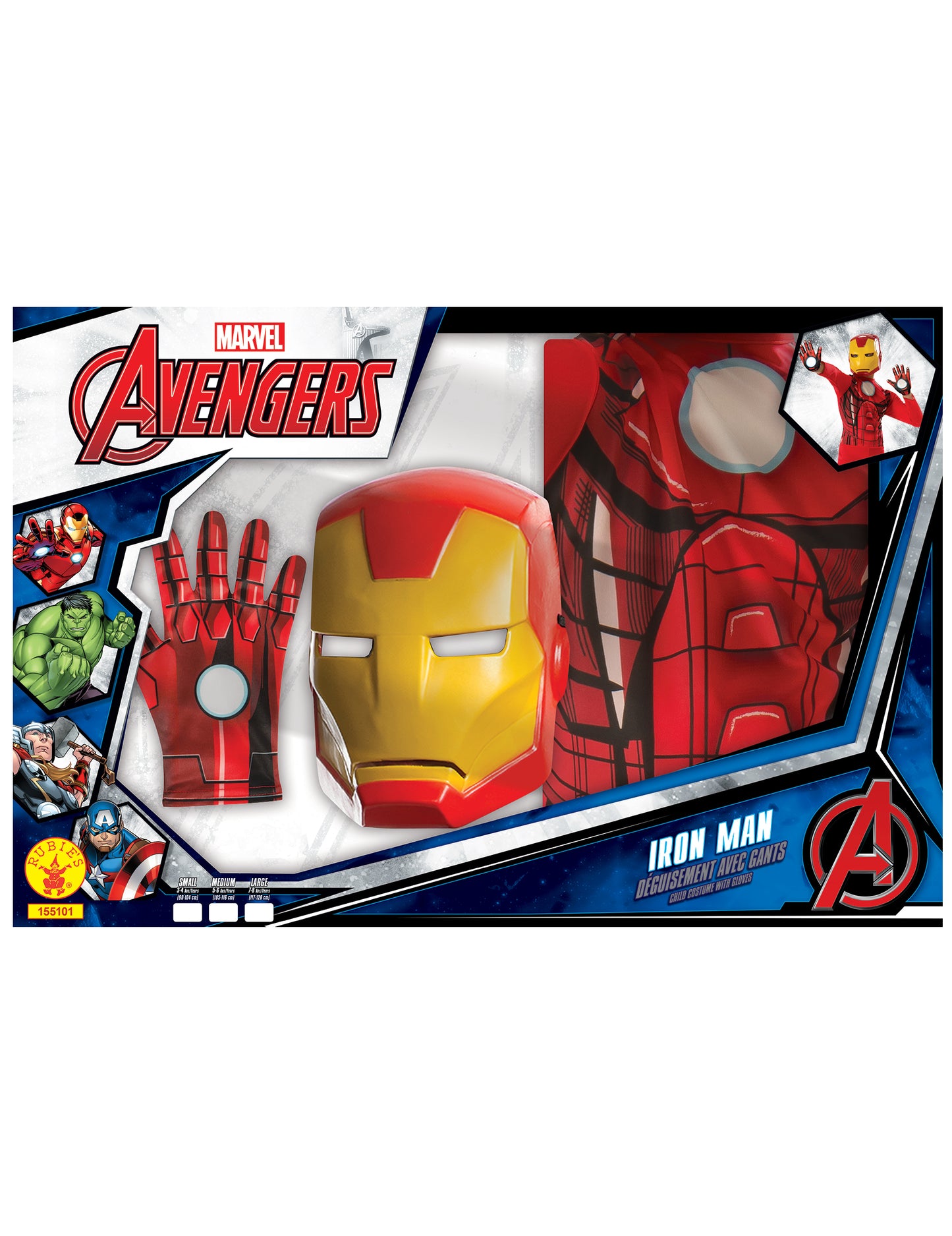 Vue du packaging du Coffret classique Iron Man pour garçon