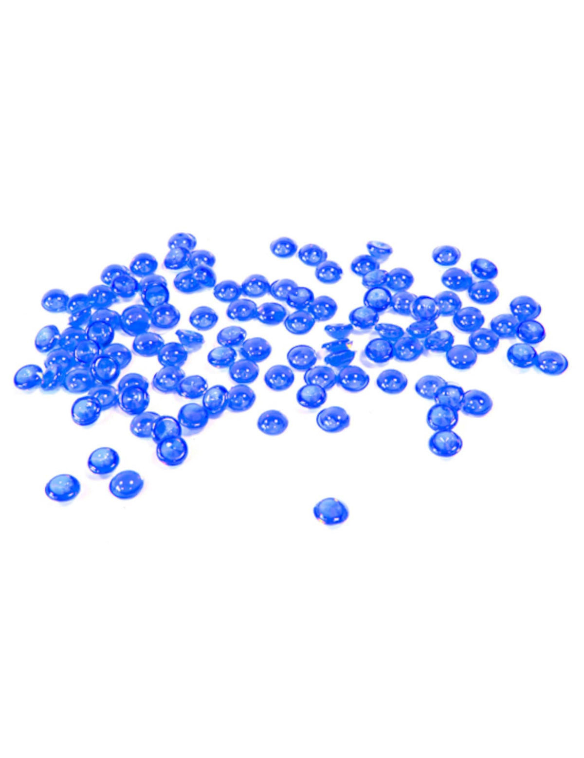 Perles effet goutte de pluie pour décoration de table bleu royal