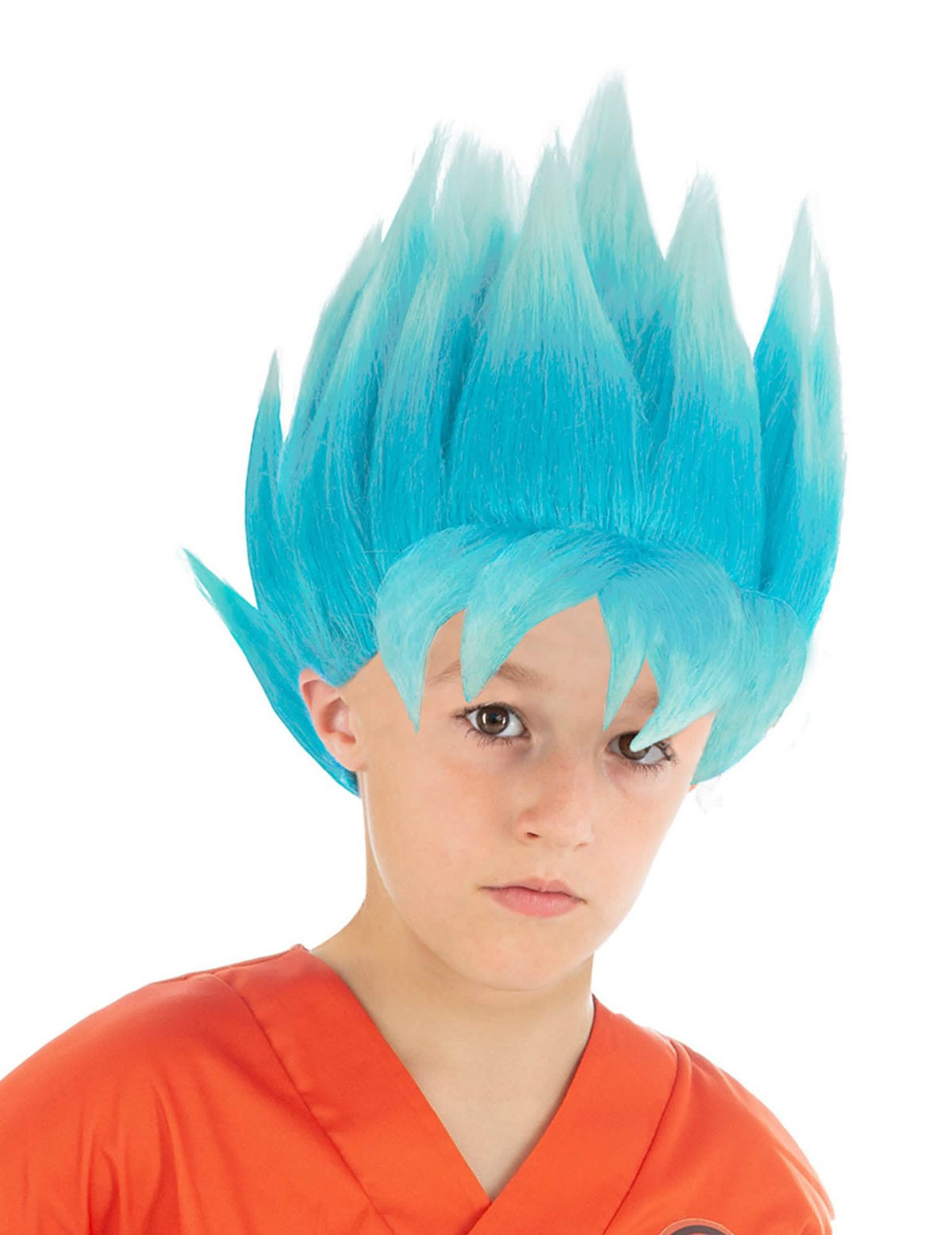 Goku Saiyan Super Dragon ball™ -peruukki lapset sininen piikikäs