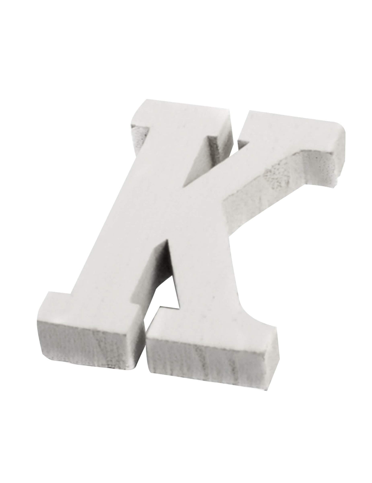 Petite lettre K de mariage pour décoration en bois blanc