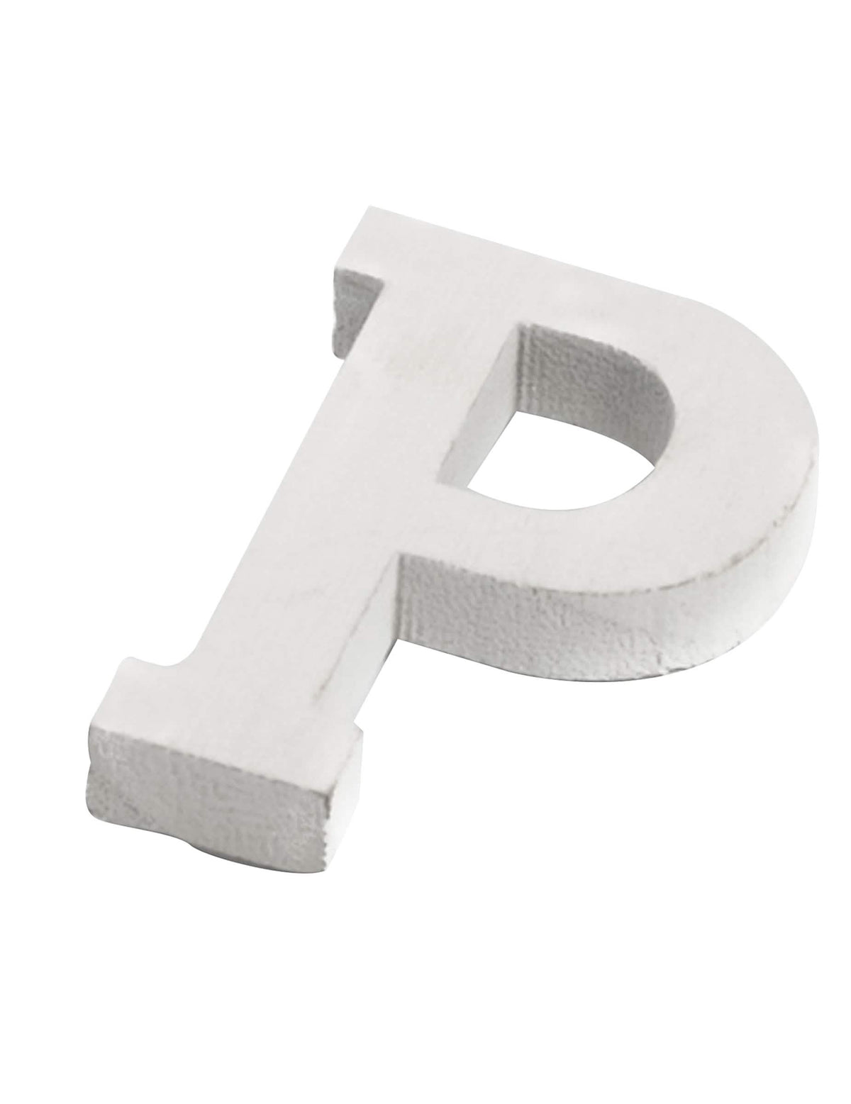 Petite lettre P en bois pour mariage blanc