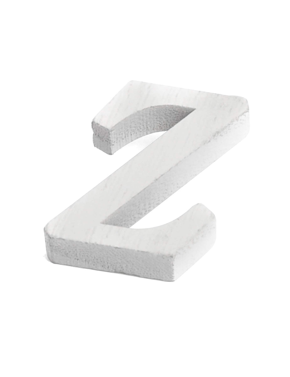 Petite lettre Z en bois pour mariage blanc