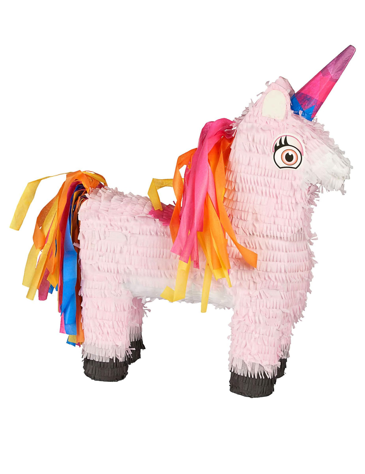 Piñata-yksisarviset lapsille, vaaleanpunainen, monivärisellä harjalla ja hännällä