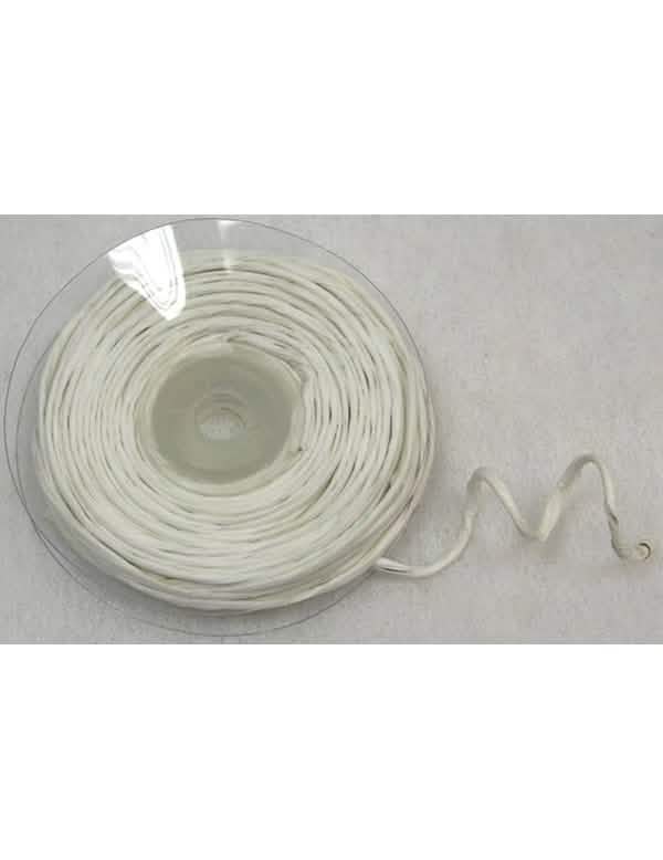 Rouleau de raphia avec fil métallique pour décoration blanc 10 m