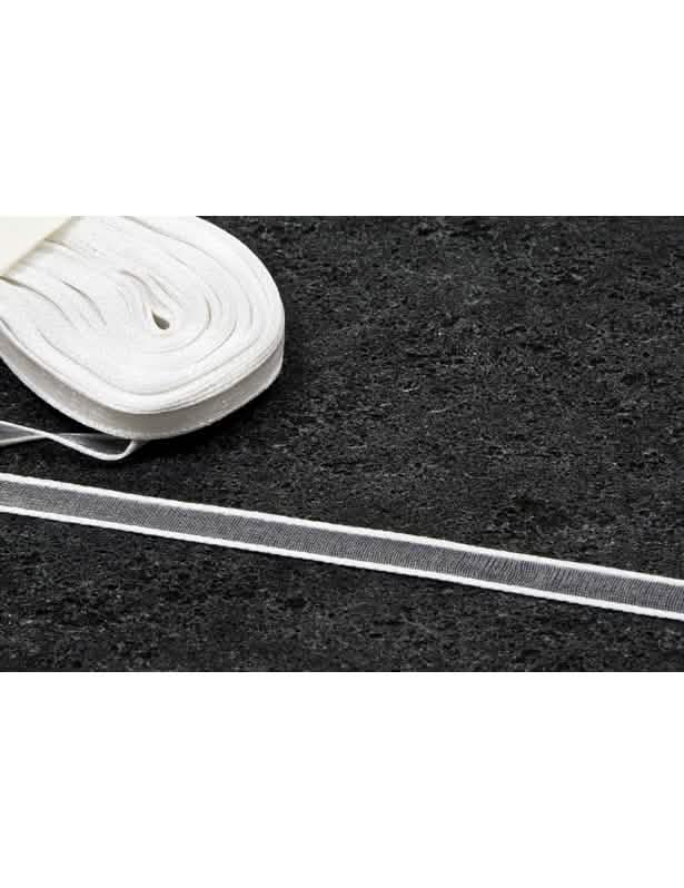 Ruban fin en organza pour décoration de fête blanc