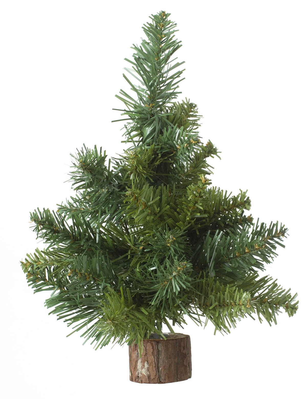 Sapin de table décoratif naturel pour décoration vert sur rondin