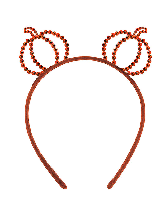 Vue de face du serre-tête citrouilles à strass