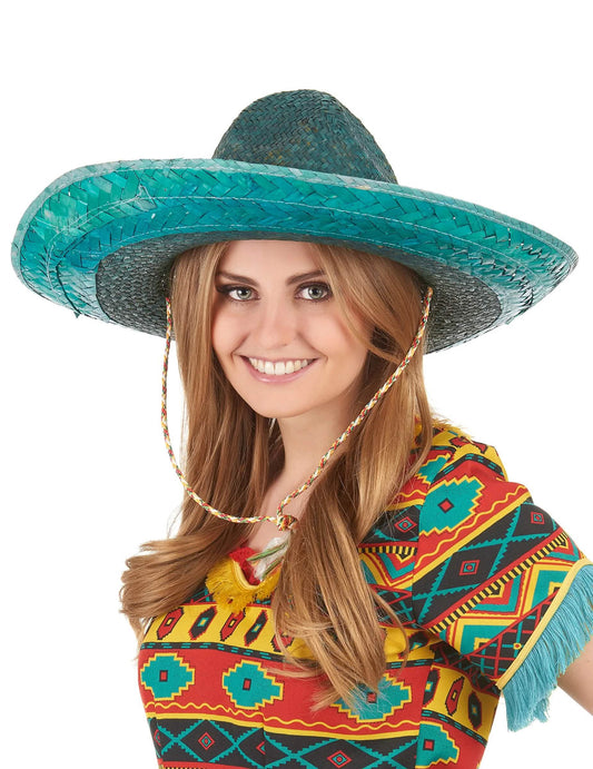 Vue de face portée du sombrero mexicain pour adulte