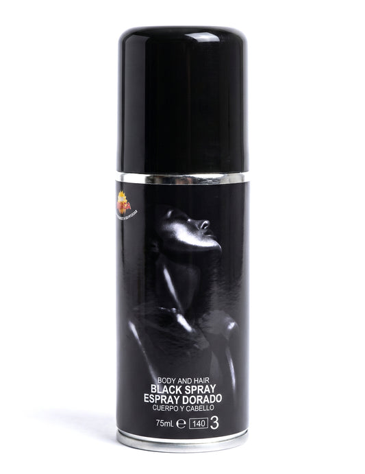 Musta glitterivartalosuihke 75 ml