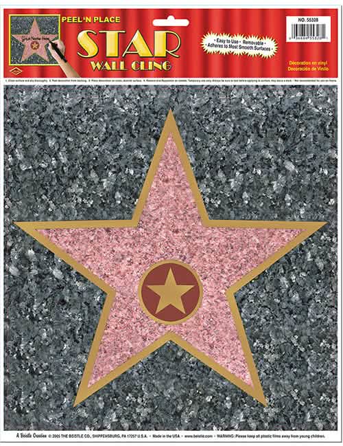 Seinäkoriste tähti Walk of Fame -juhliin vaaleanpunainen ja kultainen, muokattava
