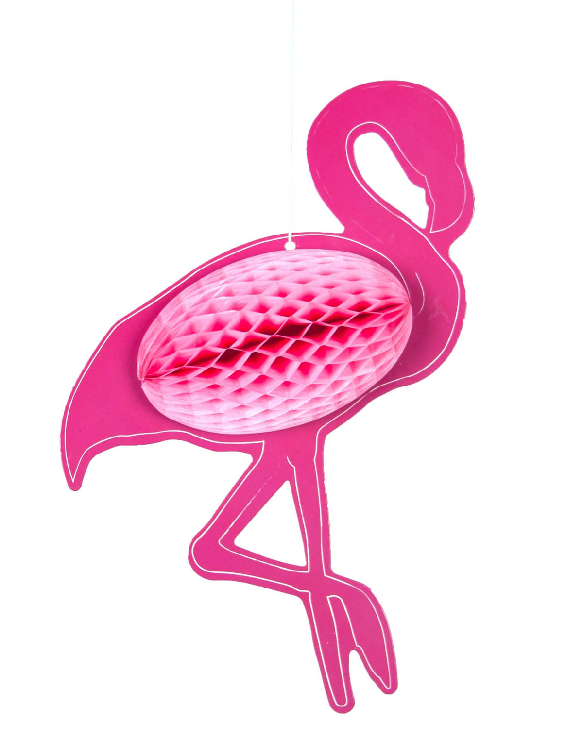 Alveolainen flamingo vaaleanpunainen paperikoriste