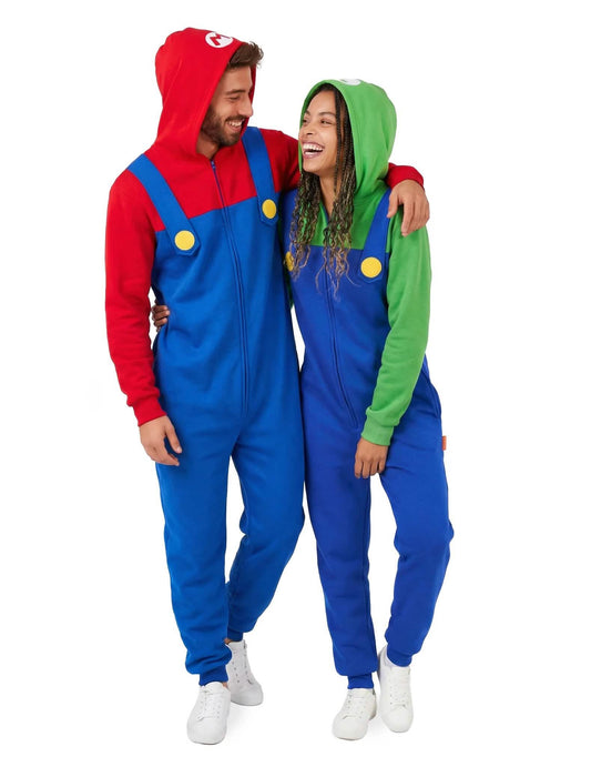 Parien Mario ja Luigi -pukuhaalarit aikuisille