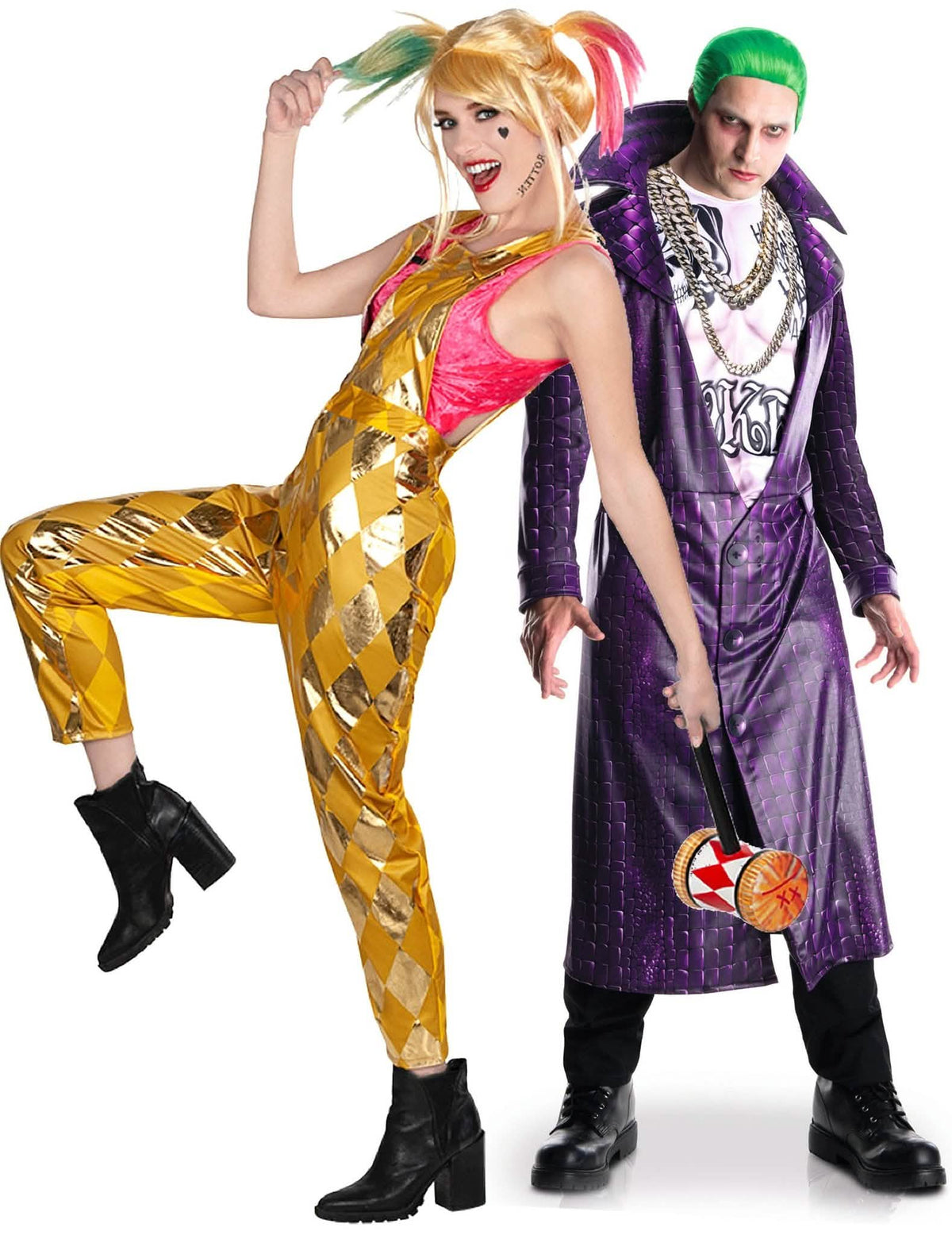 Harley Quinn Birds of Prey™ ja Joker Suicide Squad™ Deluxe Halloween parien naamiaisasu