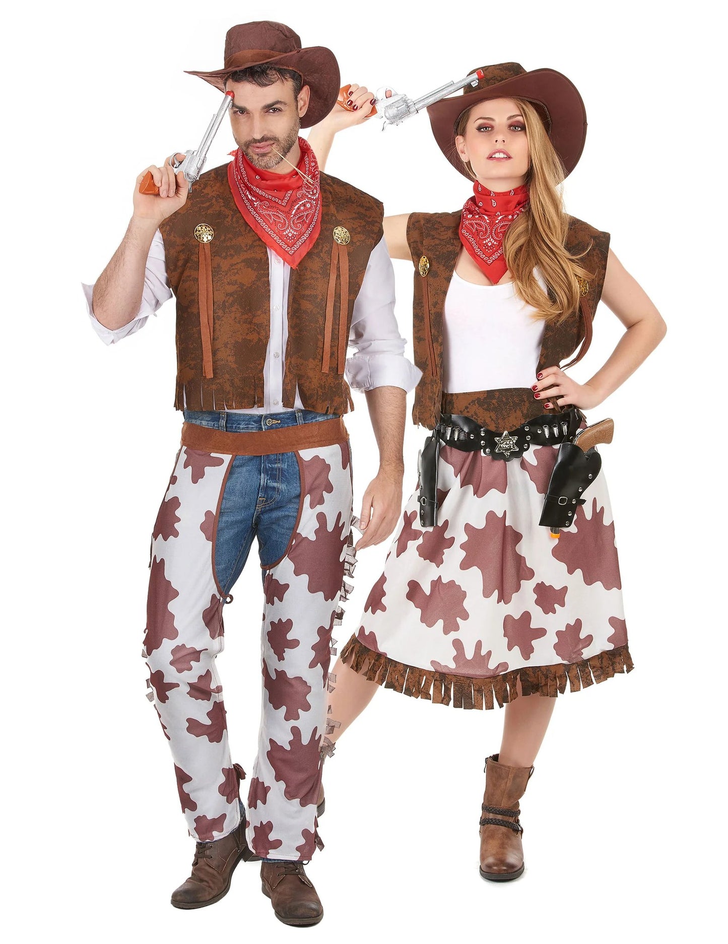 Klassinen cowboy- ja cowgirl-asu aikuisille