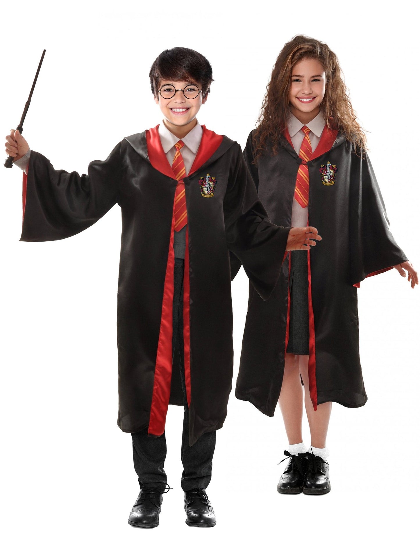 Harry Potter™ ja Hermione™ -naamiaisasu kahdelle lapselle tarvikkeineen