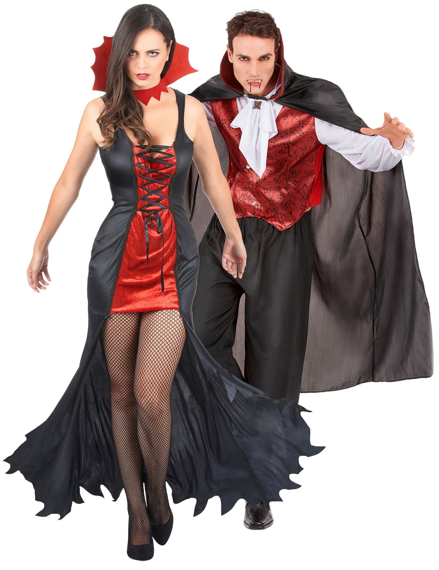 Aikuisten vampyyri-asu Halloween pariskunnille